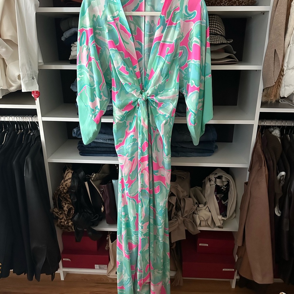 Lilly Pulitzer Colorful Swirl Daniella  Maxi Dress